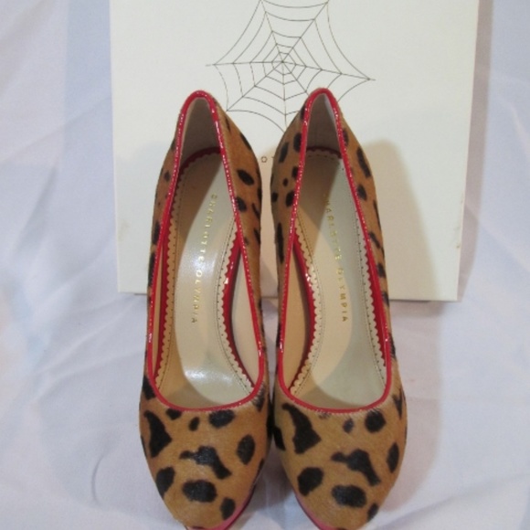 NEW CHARLOTTE OLYMPIA POLLY PUMP LEOPARD - Picture 4 of 8